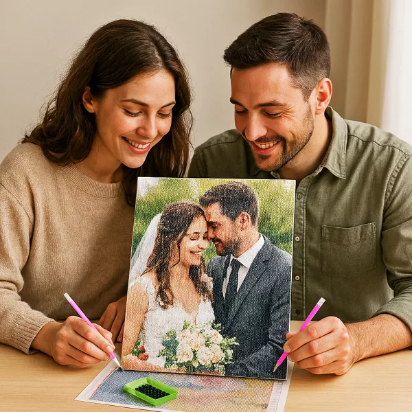 romantic wedding custom diamond painting