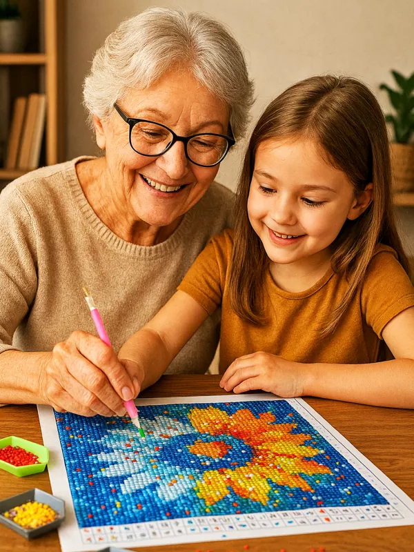 grandmother and grand daughter