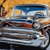 1957 Chevy Engine Diamond Painting