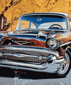 1957 Chevy Engine Diamond Painting