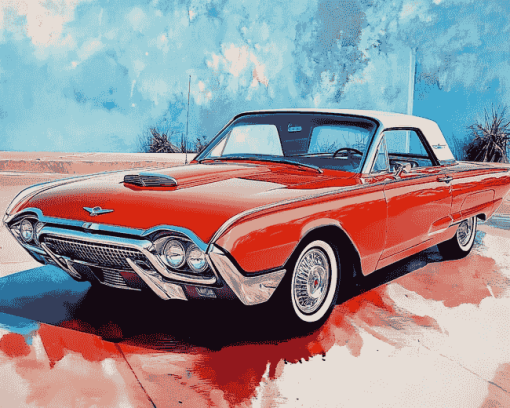 1963 Thunderbird Classic Car Diamond Painting