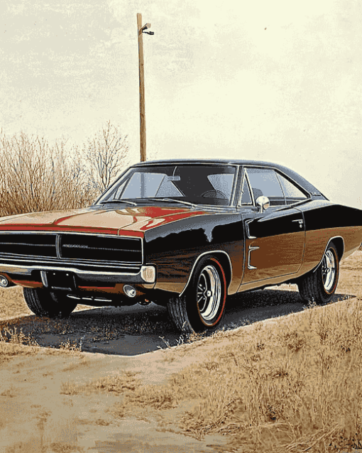 1968 Dodge Charger Classic Diamond Painting