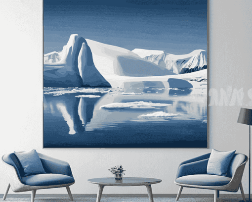 "Antarctica Icebergs Landscape Diamond Painting"