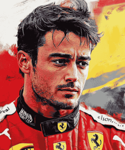 "Charles Leclerc Legendary Racing Diamond Painting"