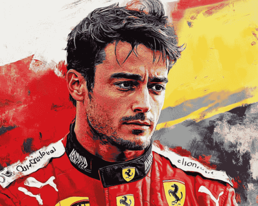 "Charles Leclerc Legendary Racing Diamond Painting"