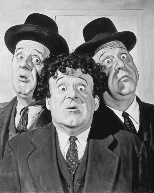 3 Stooges Monochrome Comedy Diamond Painting