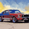 67 Mustang Fastback Engine Diamond Painting