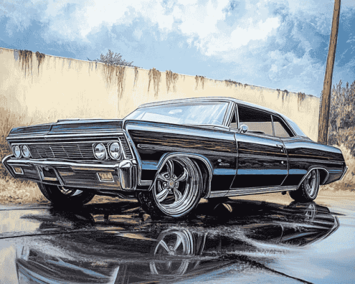 68 Chevy Impala Engines Diamond Painting