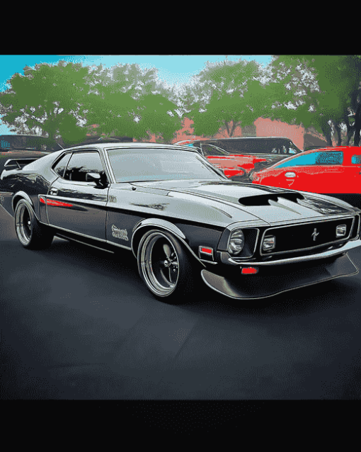 72 Mustang Classic Car Diamond Painting