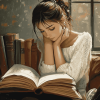 A Girl Reading Diamond Painting