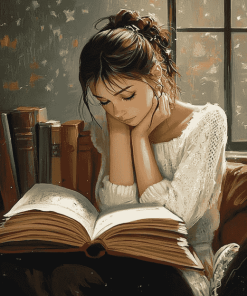 A Girl Reading Diamond Painting