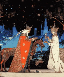 A King Arrives Cartoons Diamond Painting