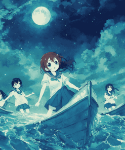 A Lull In The Sea Anime Diamond Painting