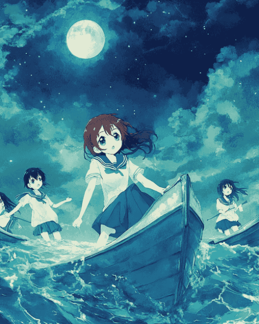 A Lull In The Sea Anime Diamond Painting