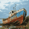 Abandoned Fishing Vessel Diamond Painting