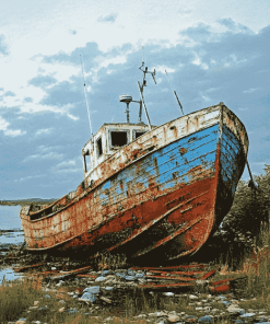 Abandoned Fishing Vessel Diamond Painting