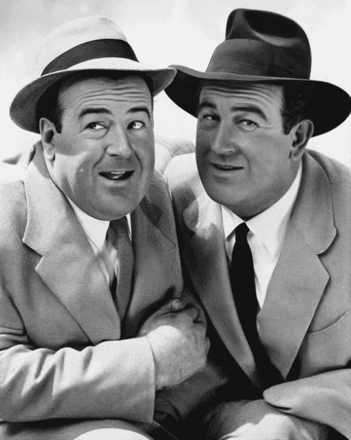 Abbot And Costello Black And White Diamond Painting