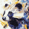 Abstract Badger and Bee Diamond Painting