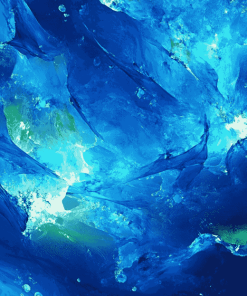 Abstract Blue Ocean Diamond Painting