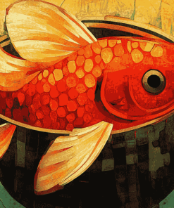 Abstract Drum Fish Diamond Painting