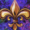 Abstract Fleur De Lis Art Diamond Painting