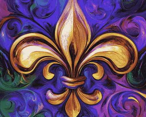 Abstract Fleur De Lis Art Diamond Painting