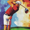 Abstract Golf Player Diamond Painting