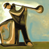 Abstract Golfer Art Diamond Painting