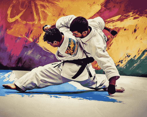 Abstract Jiu Jitsu Diamond Painting