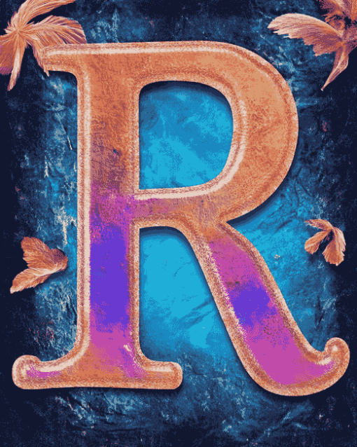 Abstract Letter R Monogram Diamond Painting