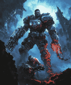 Action-Packed Gears of War Diamond Painting