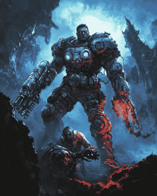 Action-Packed Gears of War Diamond Painting