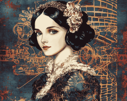 Ada Lovelace Vintage Lady Diamond Painting