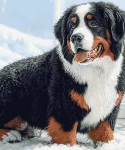 Adorable Bernese Mountain Puppies Diamond Painting