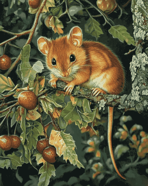 Adorable Dormouse Diamond Painting