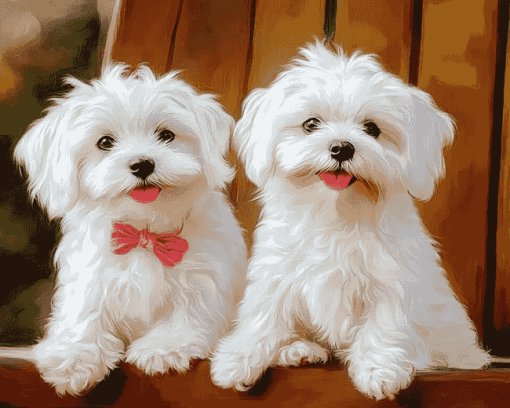 Adorable Maltese Dogs Diamond Painting