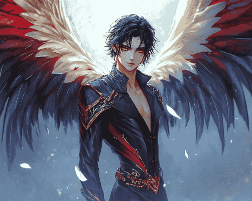 Aesthetic Anime Male Angel Diamond Painting