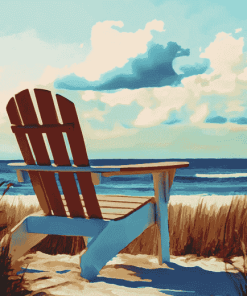 Aesthetic Beach Adirondack Chair Diamond Painting