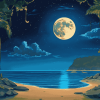 Aesthetic Beach Moonlit Seascape Diamond Painting