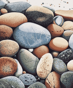 Aesthetic Beach Stones Diamond Painting