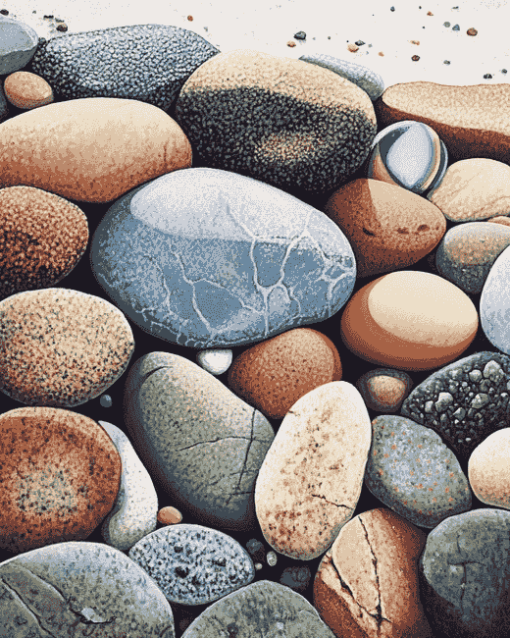 Aesthetic Beach Stones Diamond Painting