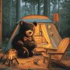 Aesthetic Bear Animation Diamond Painting