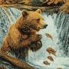 Aesthetic Bear River Scene Diamond Painting