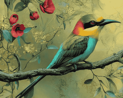 Aesthetic Bee Eater Birds Diamond Painting