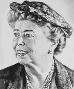 Aesthetic Black and White Eleanor Roosevelt Diamond Painting