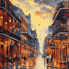 Aesthetic Bourbon Cityscape Diamond Painting