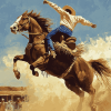 Aesthetic Bucking Bronco Diamond Painting