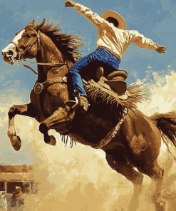 Aesthetic Bucking Bronco Diamond Painting