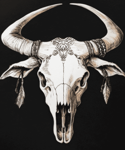 Aesthetic Bull Skull Diamond Painting