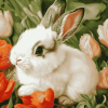 Aesthetic Bunny Art Diamond Painting